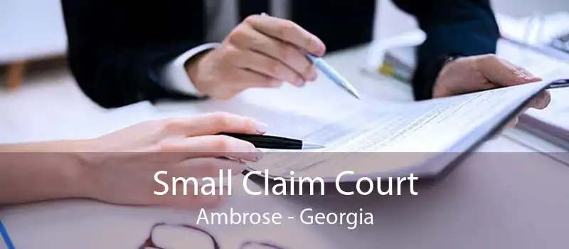 Small Claim Court Ambrose - Georgia