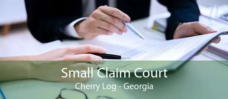 Small Claim Court Cherry Log - Georgia